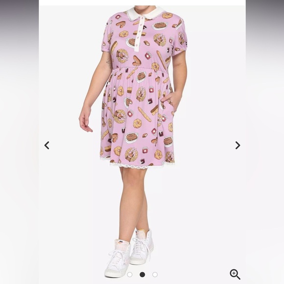 Spencer's Pink and Purple Casual Sundress Short Sleeve retro goth Spencer’s - Picture 2 of 14